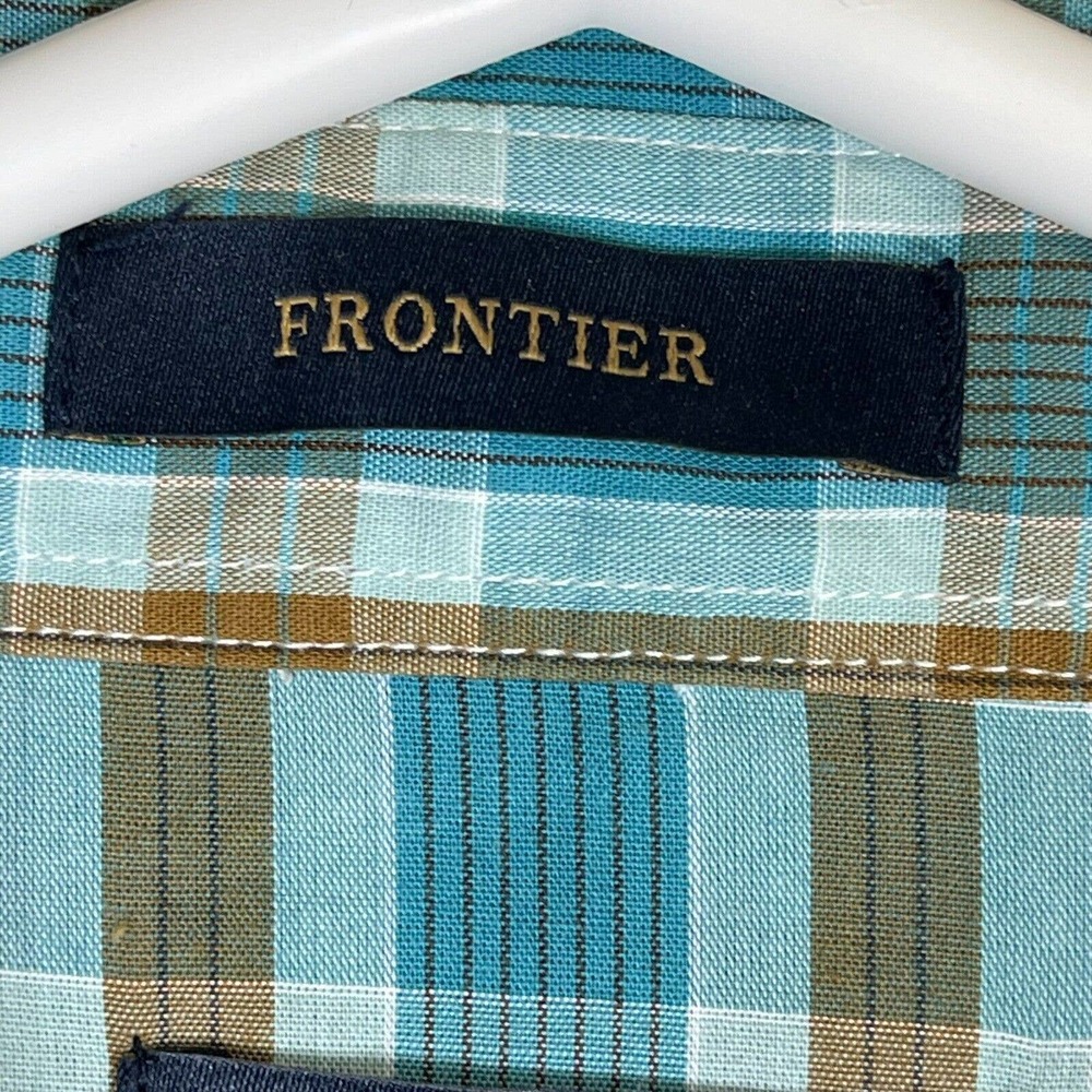 Pendleton Shirt Adult Extra Large Blue/Brown Plaid Long Sleeve Chest Pocket Mens - Picture 8 of 10